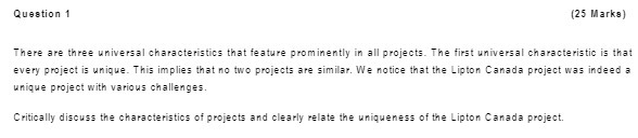 Question 1 (25 Marks) There are three universal