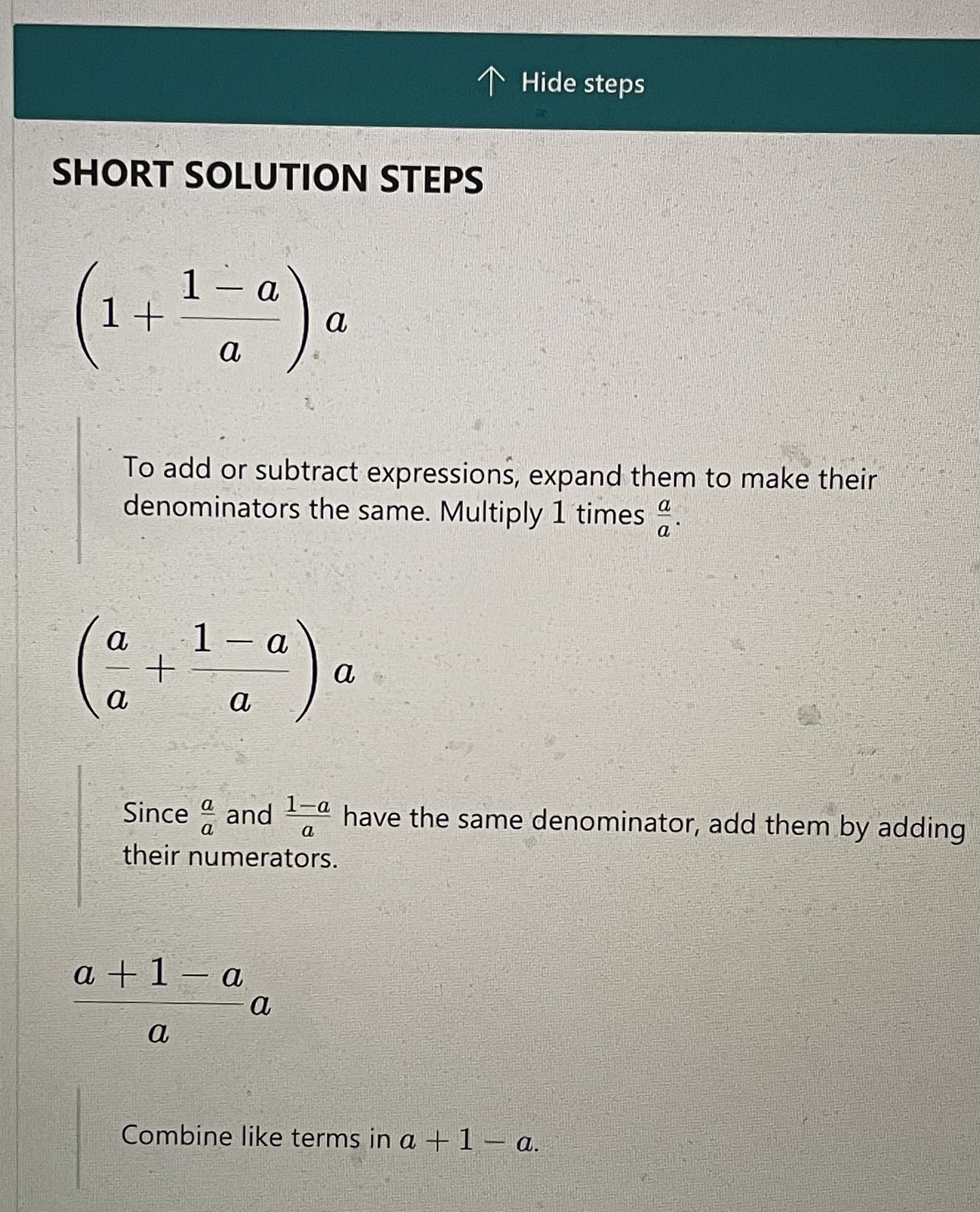 hello, I just want to know why you don't multiply