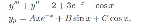 using the method of undetermined coefficients is