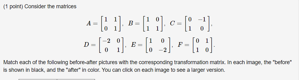 Match each of the following before-after pictures