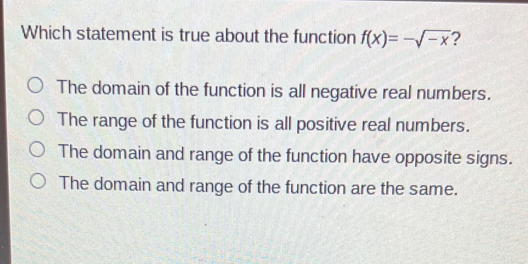 Which statement is true about the function /(x)-