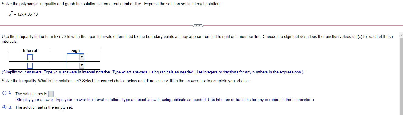 Solve the polynomial inequality and graph the