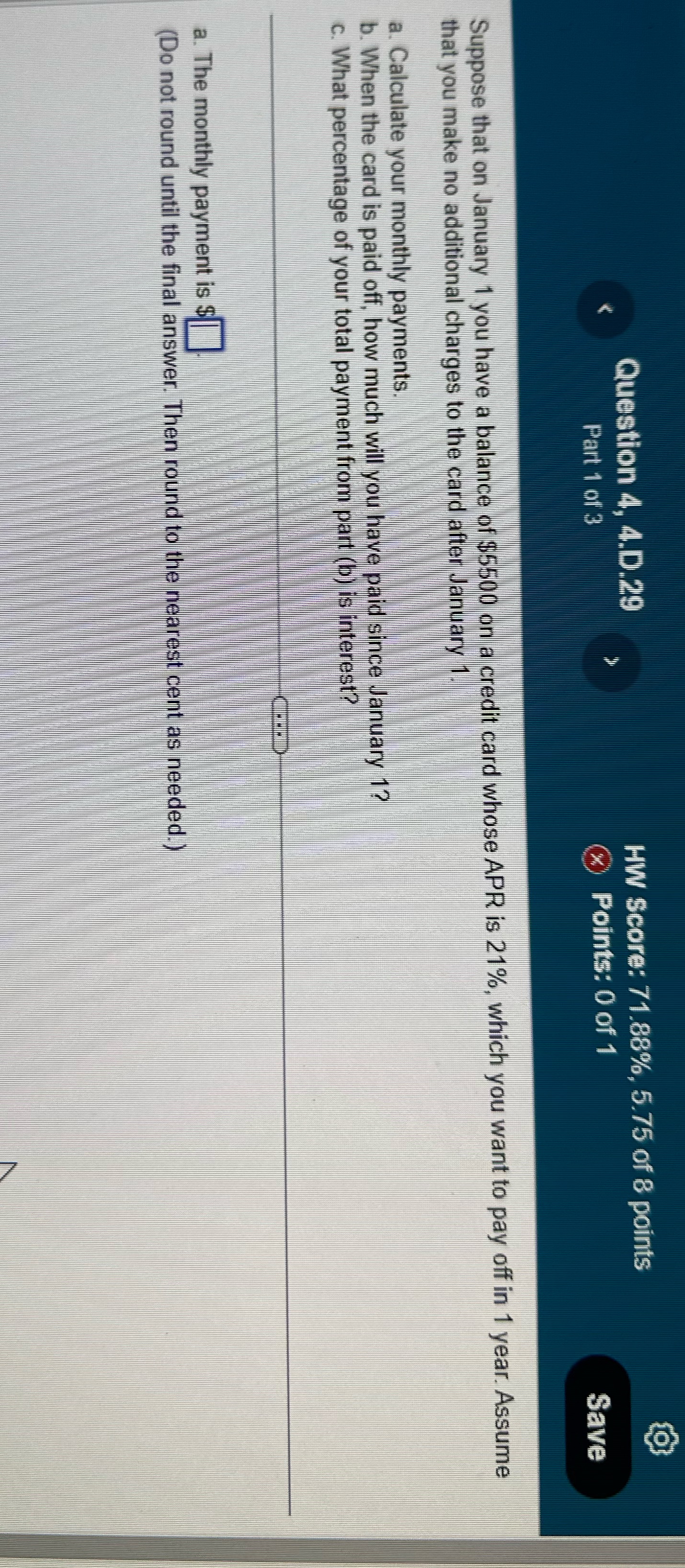 Question 4, 4.D.29 HW Score: 71.88%, 5.75 of 8