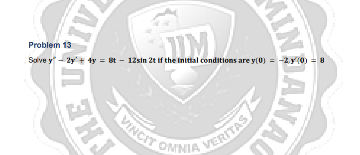 Differential Equation Solve the following