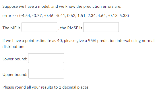Suppose we have a model, and we know the