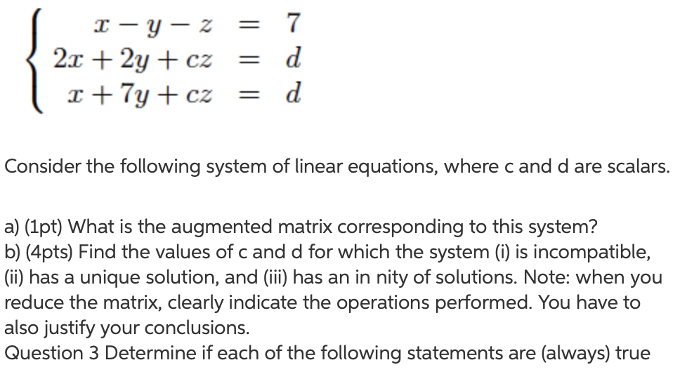 zyz 2I+2y+cz :1:+7y+cz 7 d d Consider the