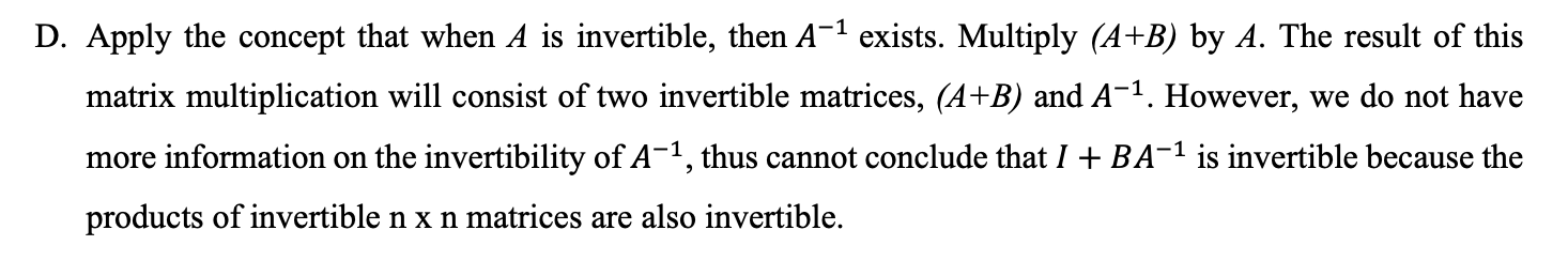 Please tell me whether statements A,B, C or D is