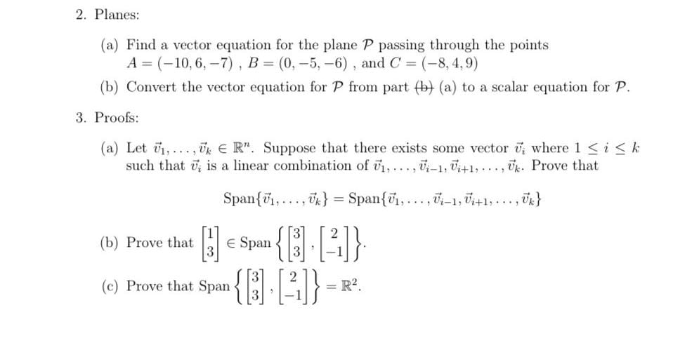 Solve With Detailed Explanation 2. Planes: {3]