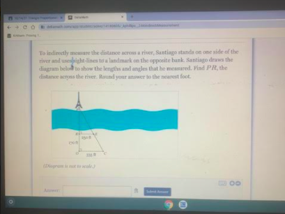 To indirectly measure the distance scrouse river,