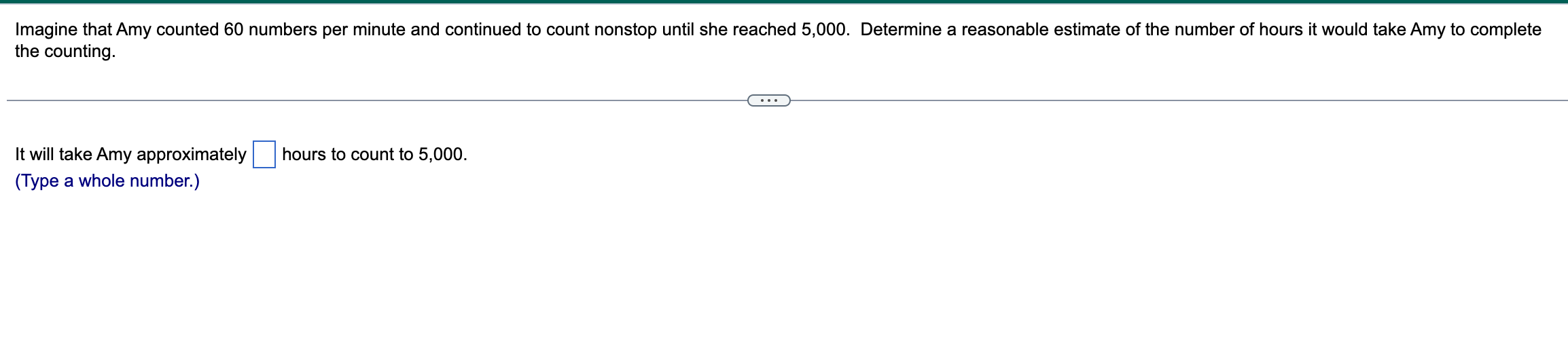1) Imagine that Amy counted 60 numbers per minute