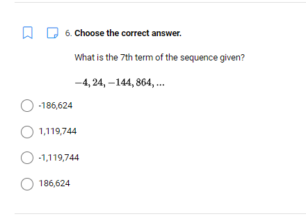 Subject : Algebra 1 Objective : Answer the given