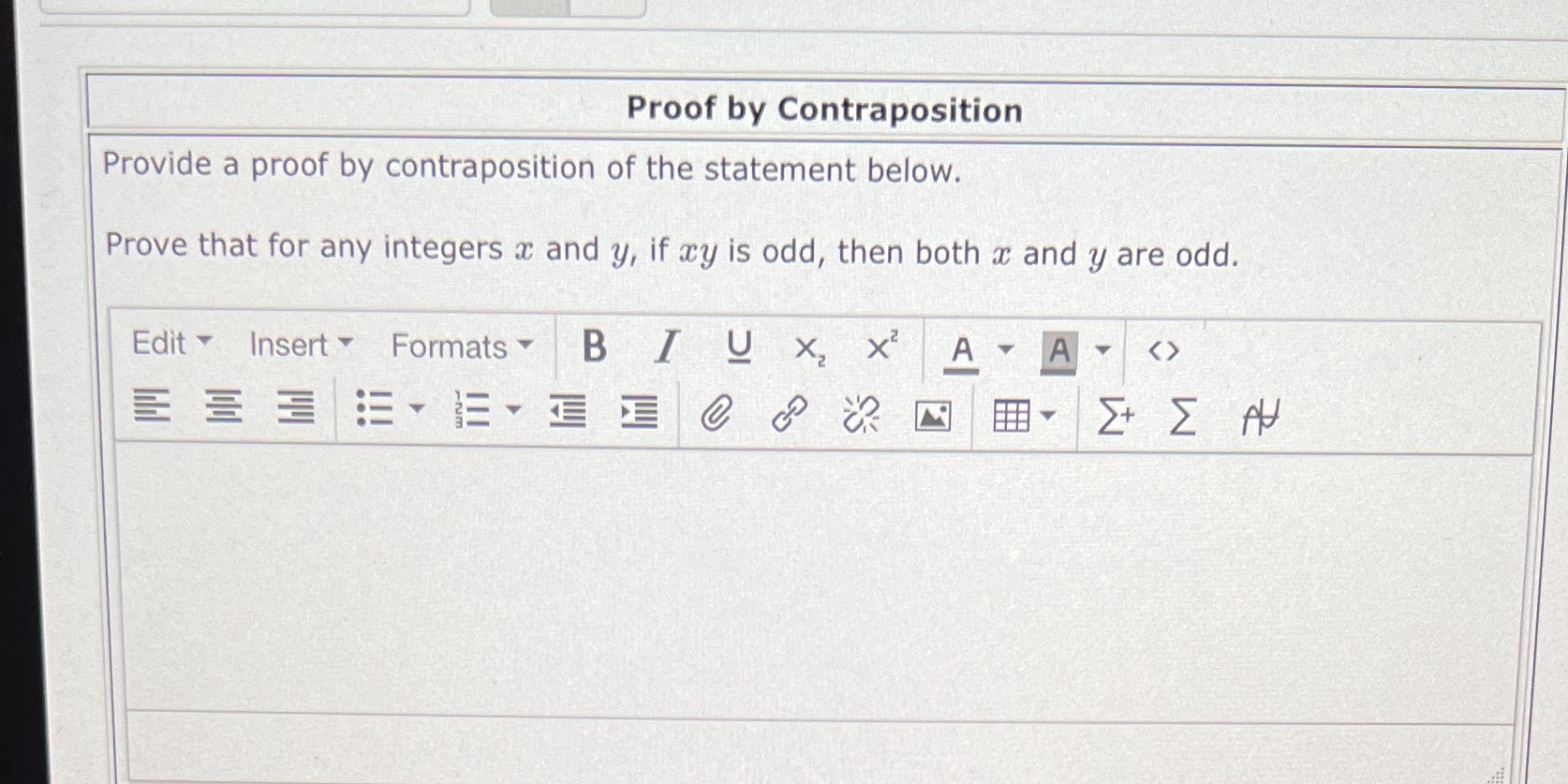 Proof by contraposition Proof by Contraposition