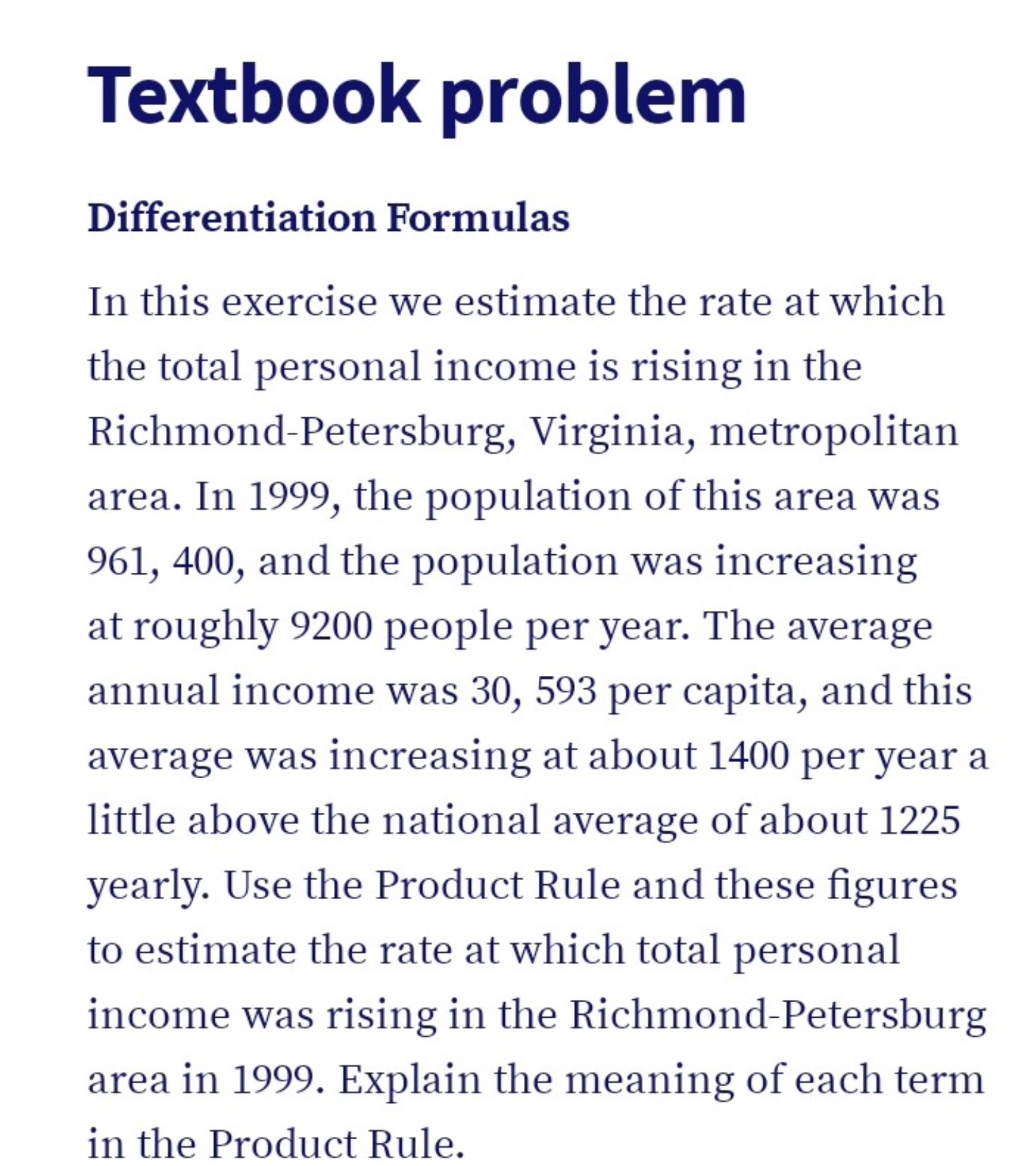 Textbook problem Differentiation Formulas In this