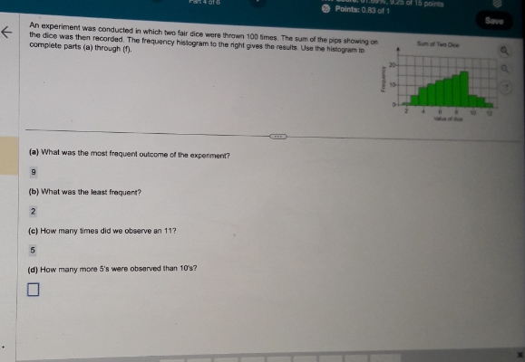 question d 25 ol 15 points Points: 0.83 of 1 An