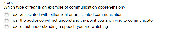 1 of 8 Which of the following is an advantage of