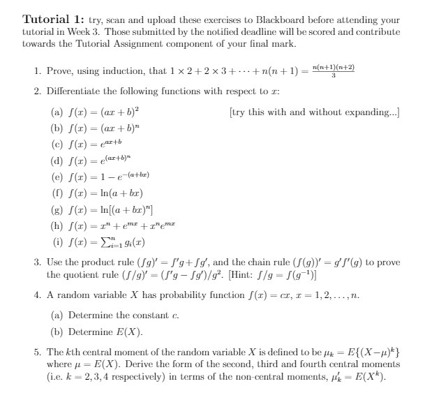 Tutorial 1: try, scan and upload these exercises
