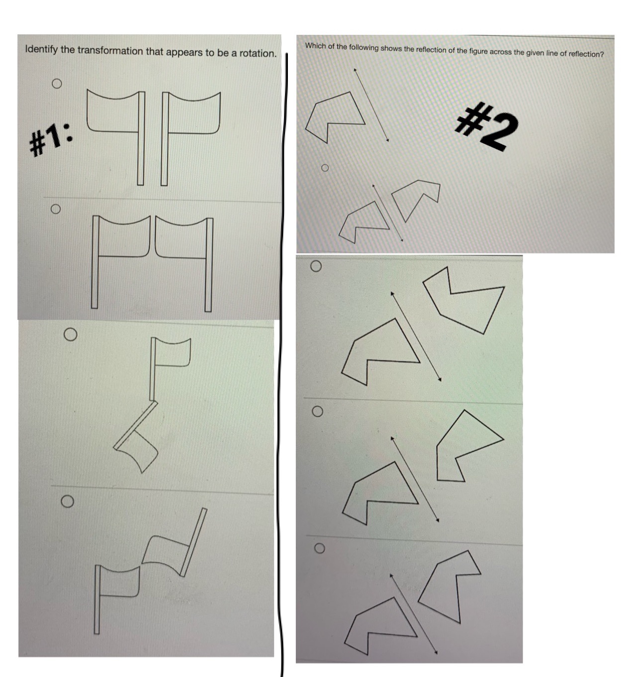 #1: Identify the transformation that appears to