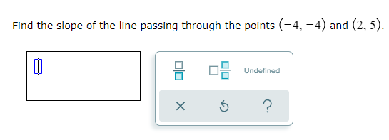 Find the slope of the line passing through the