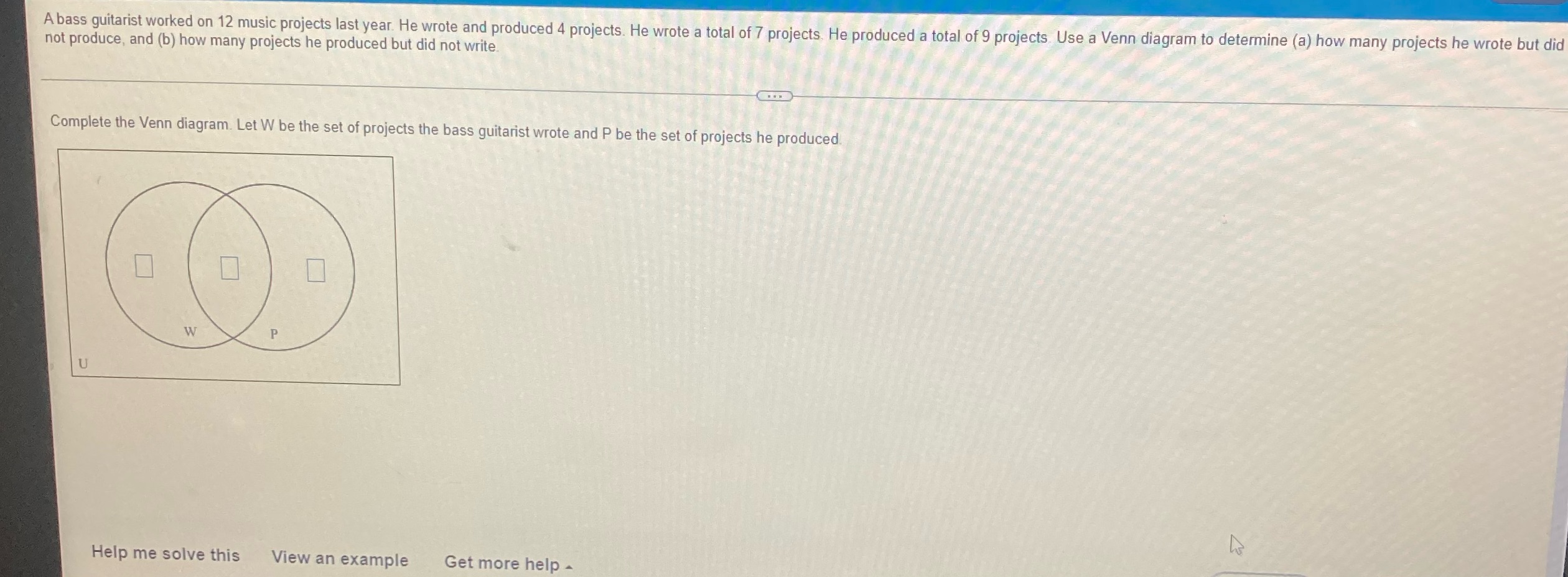 A bass guitarist worked on 12 music projects last