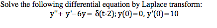Solve the following differential equation by