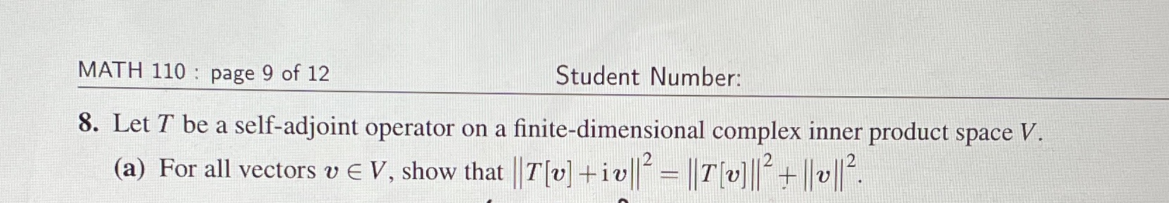 b?is the linear operator T+iI invertible?Explain