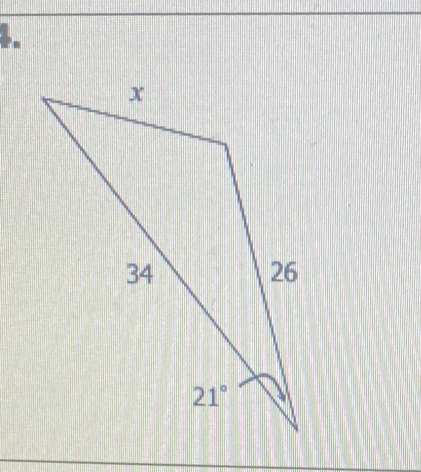 Directions: Use the Law of Cosines to find each
