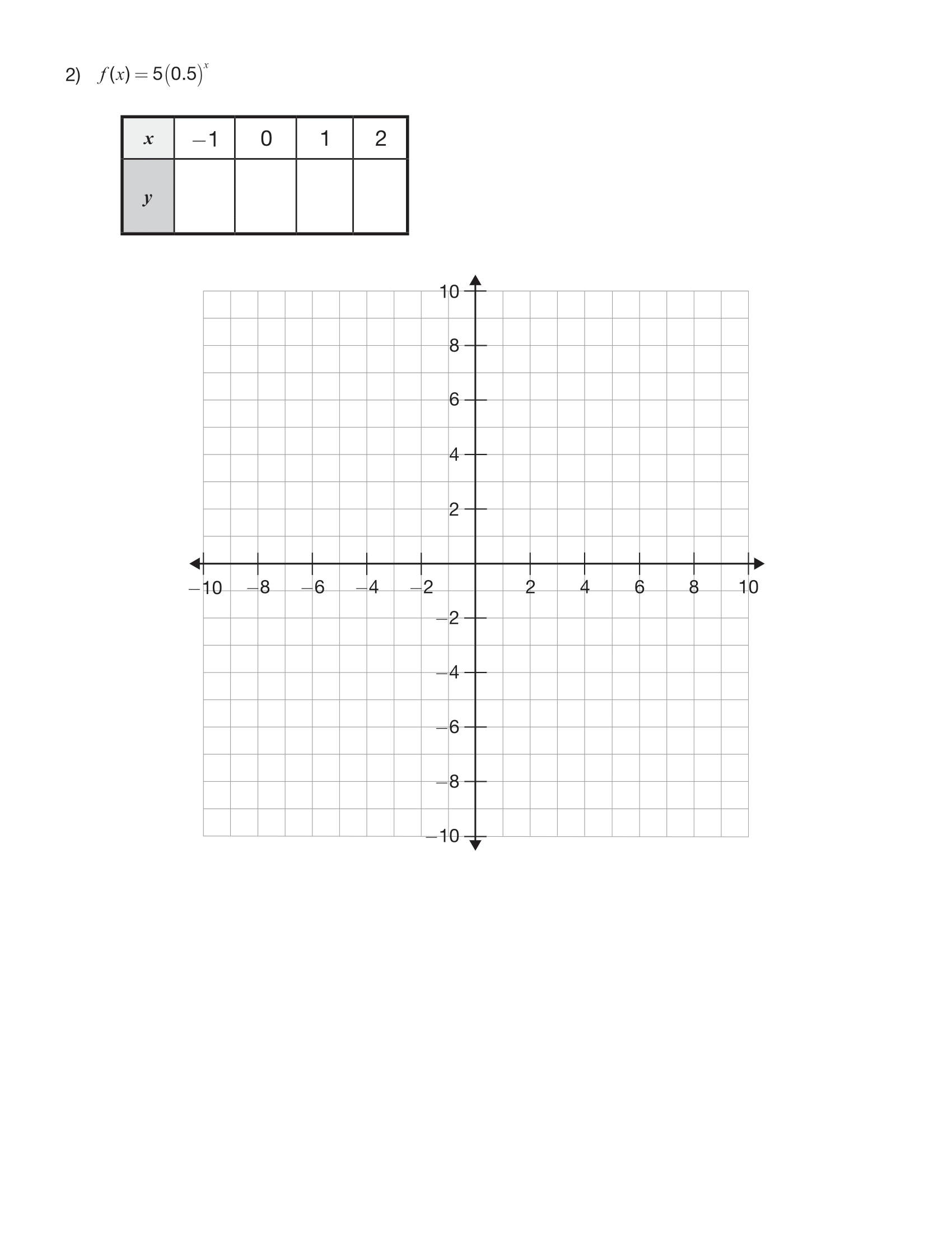 Subject : Algebra 1 Objective : Answer the given