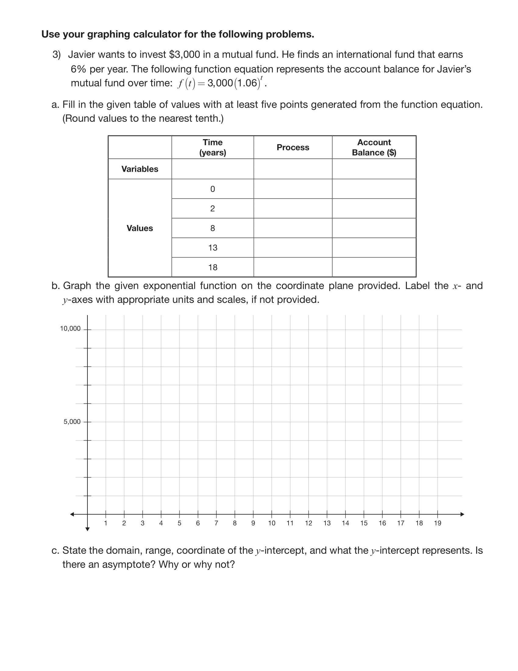 Subject : Algebra 1 Objective : Answer the given