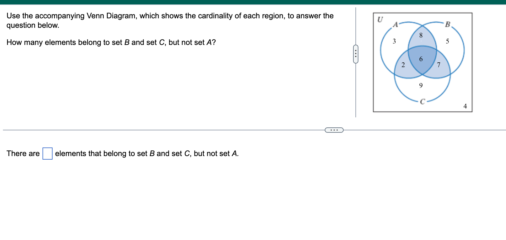 Use the accompanying Venn Diagram, which shows