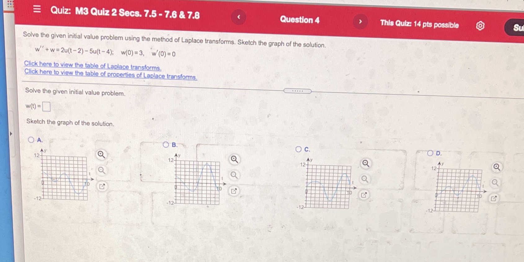 Quiz: M3 Quiz 2 Secs. 7.5 - 7.6 & 7.8 Question 4