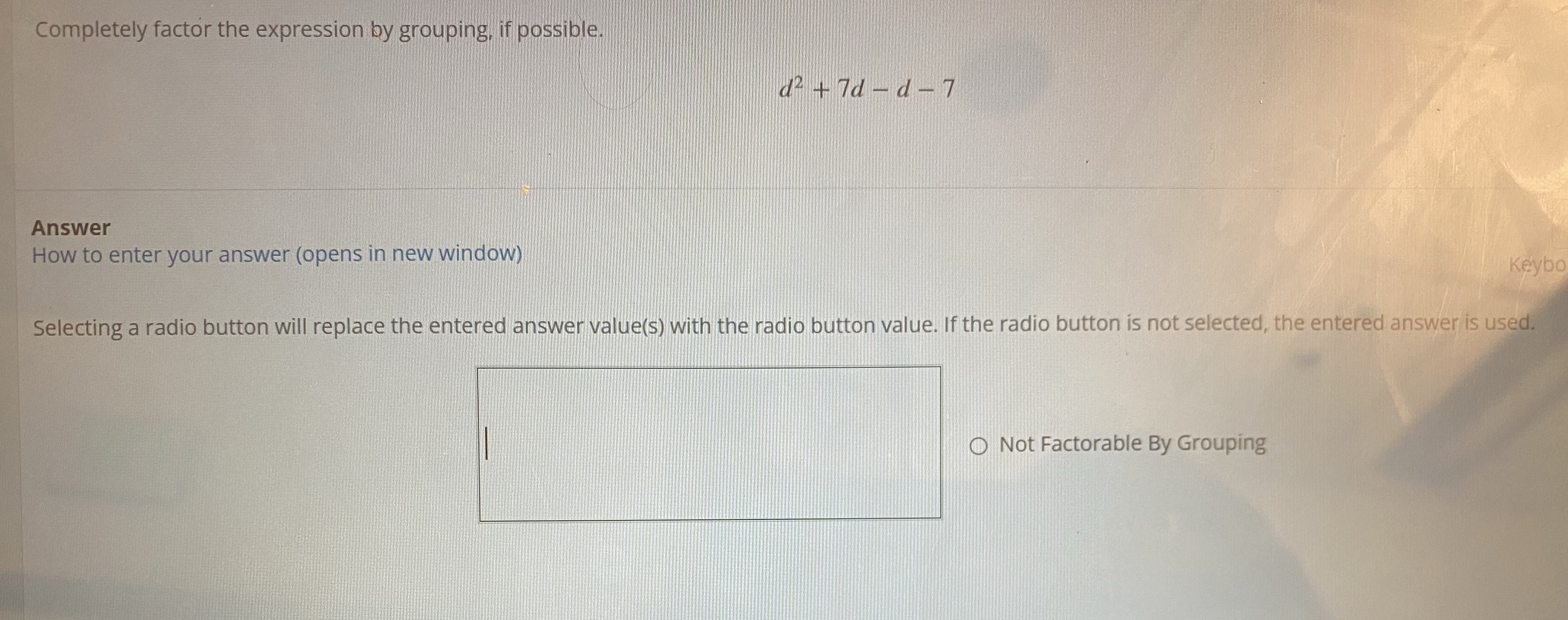 Can someone help me please! Completely factor the