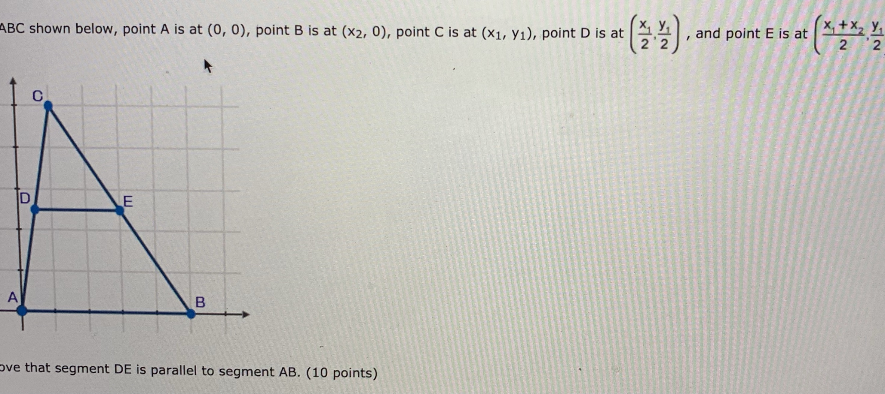 ABC shown below, point A is at (0, 0), point B is