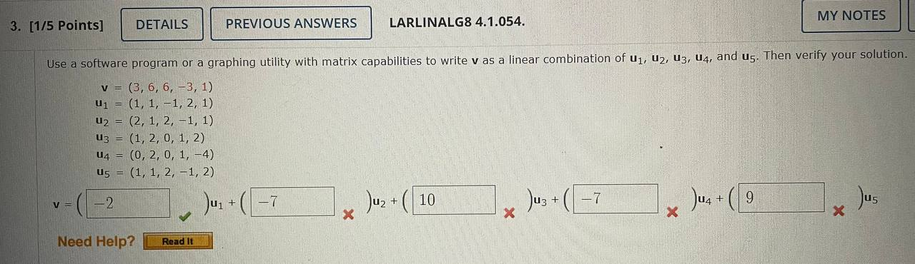 1. [0/5 Points] DETAILS PREVIOUS ANSWERS LAR