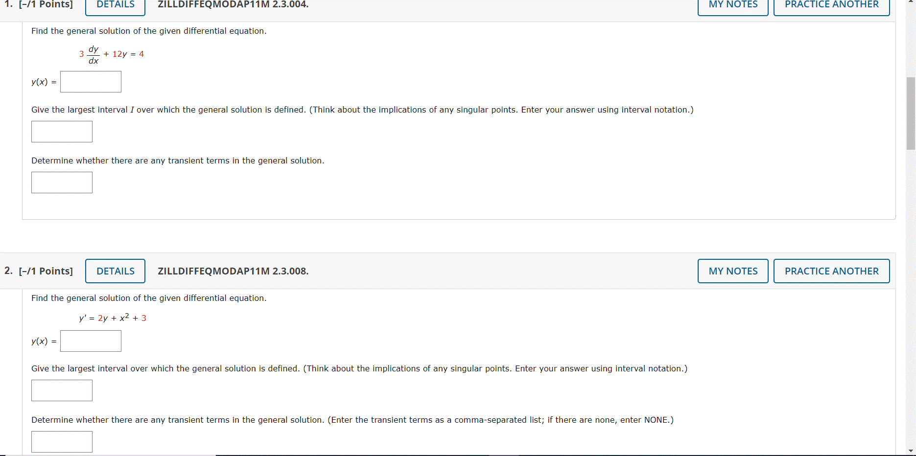 The class for these practice problems is
