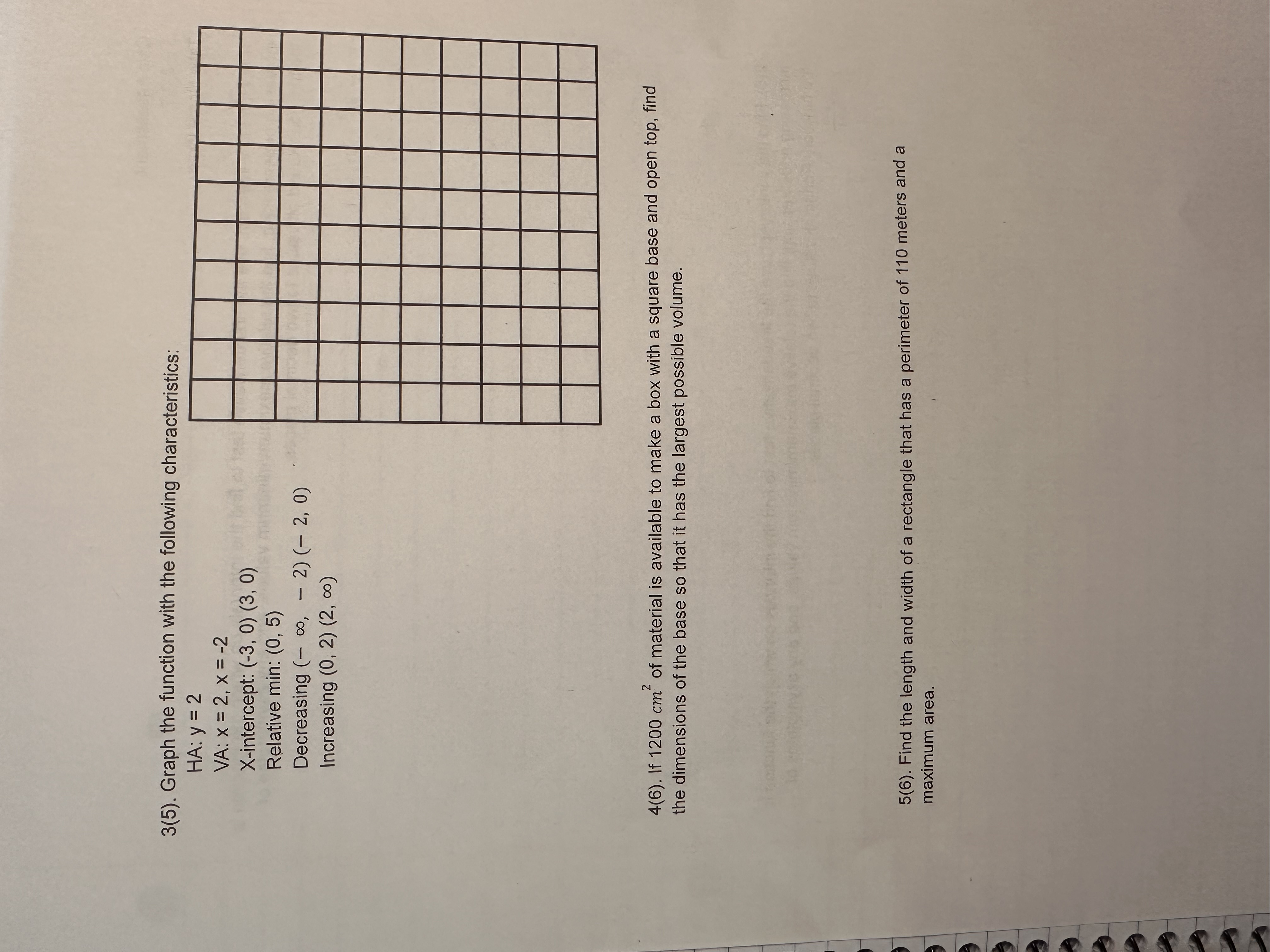 1(5). Find the y-intercept, use the first