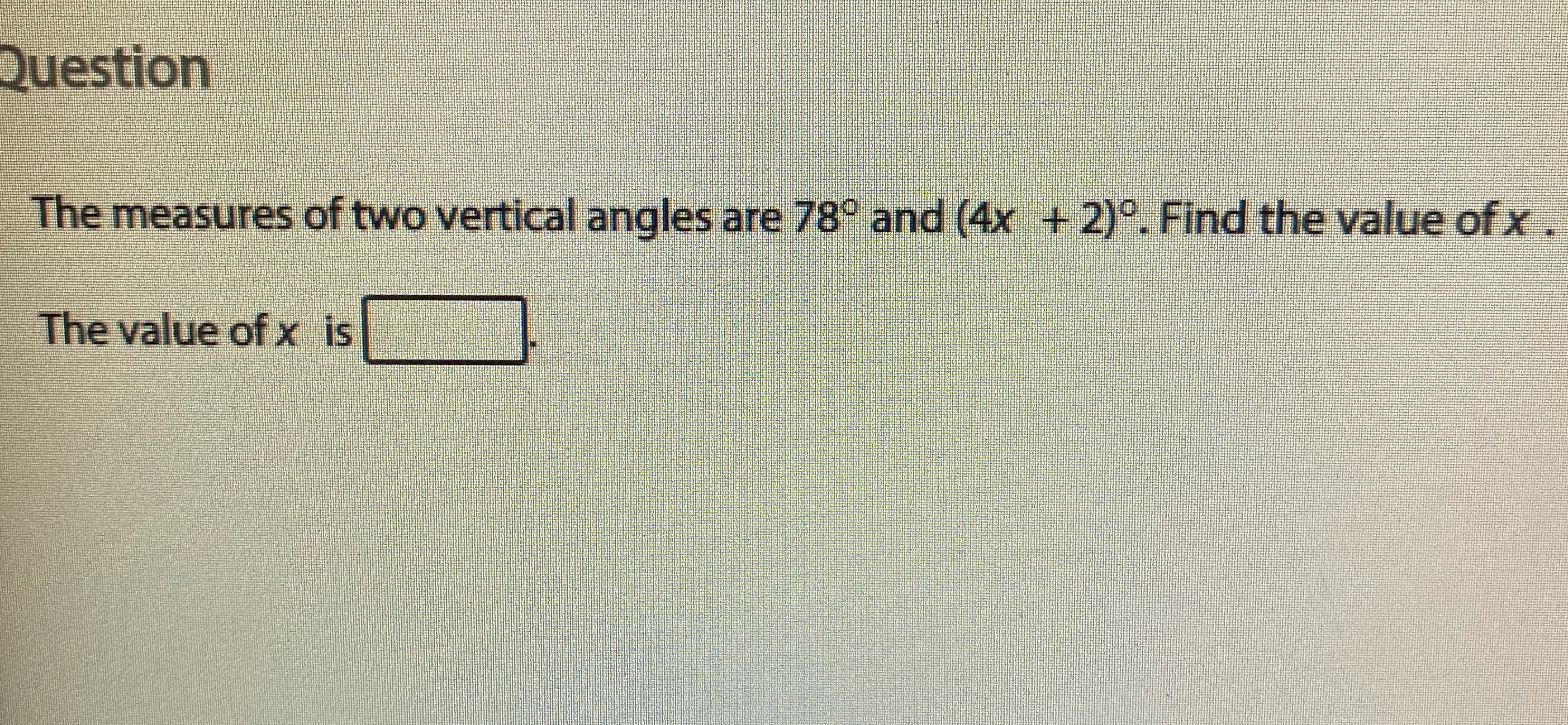 Answer the following question Question The