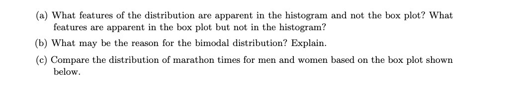 (a) What features of the distribution are