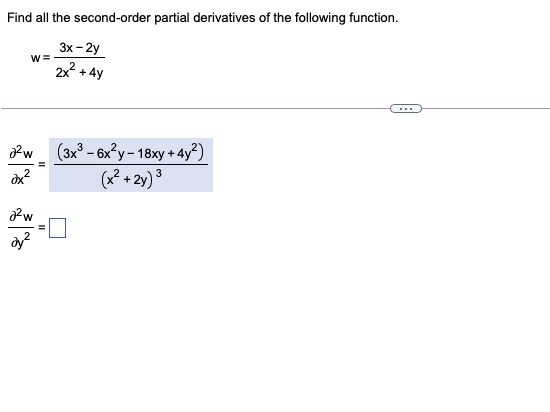 need help... Find all the second-order partial