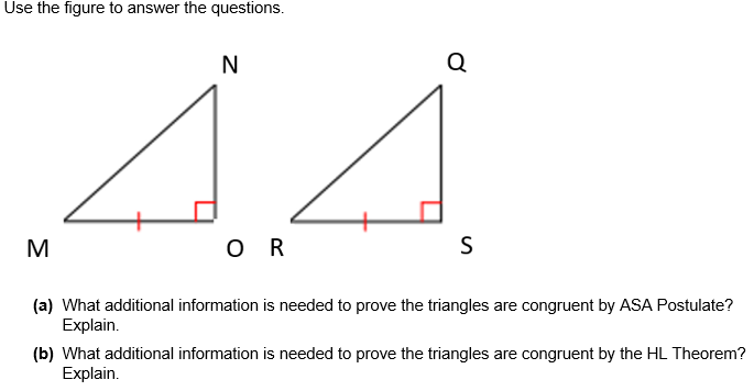 Use the figure to answer the questions. N Q M OR