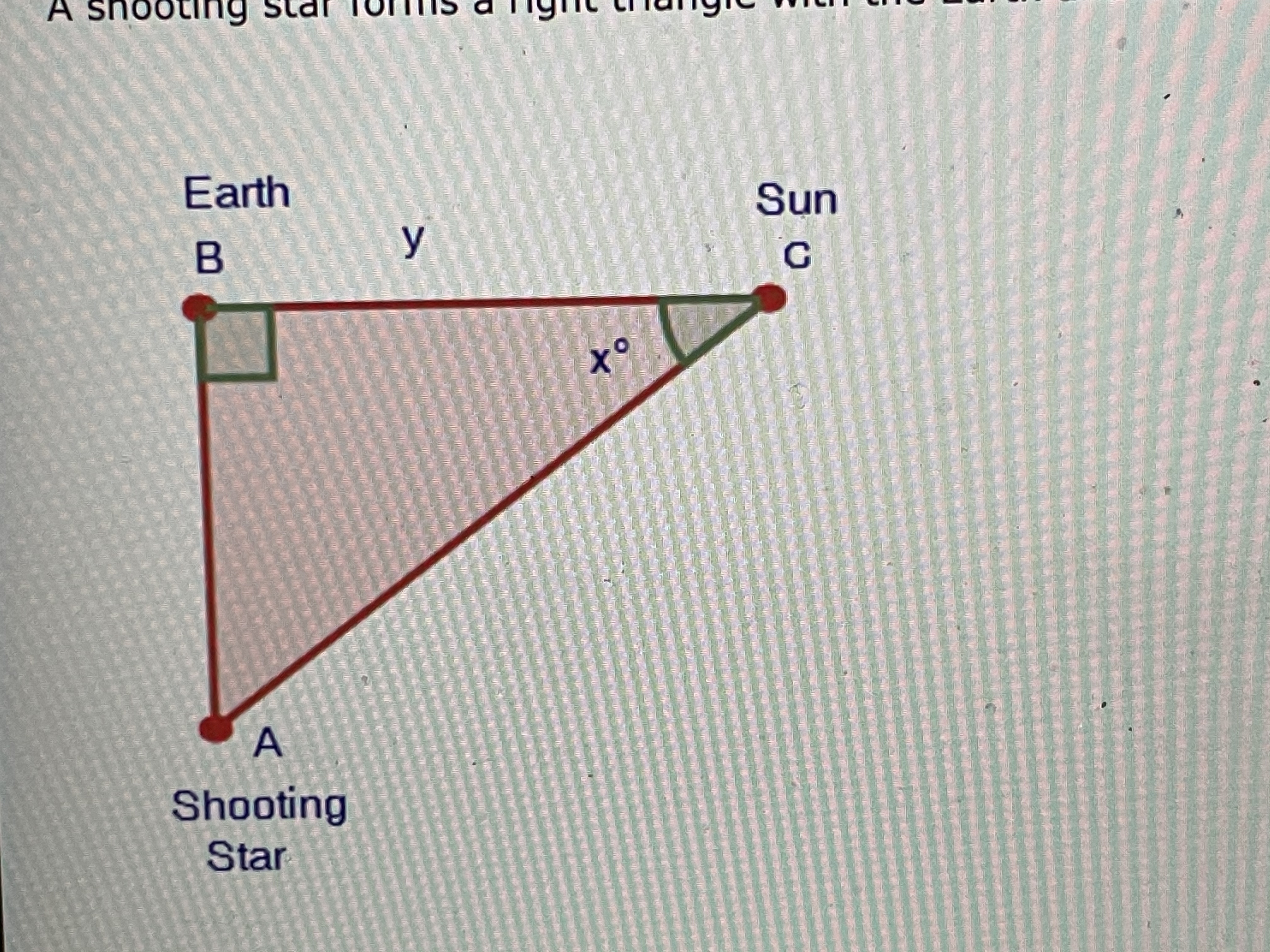 Using the image below, A scientist measures the angle X and the