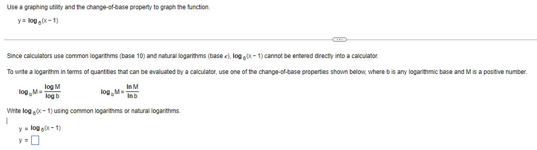Use a graphing utility and the change-of-base