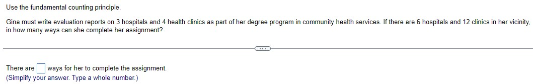 Question 64 Use the fundamental counting