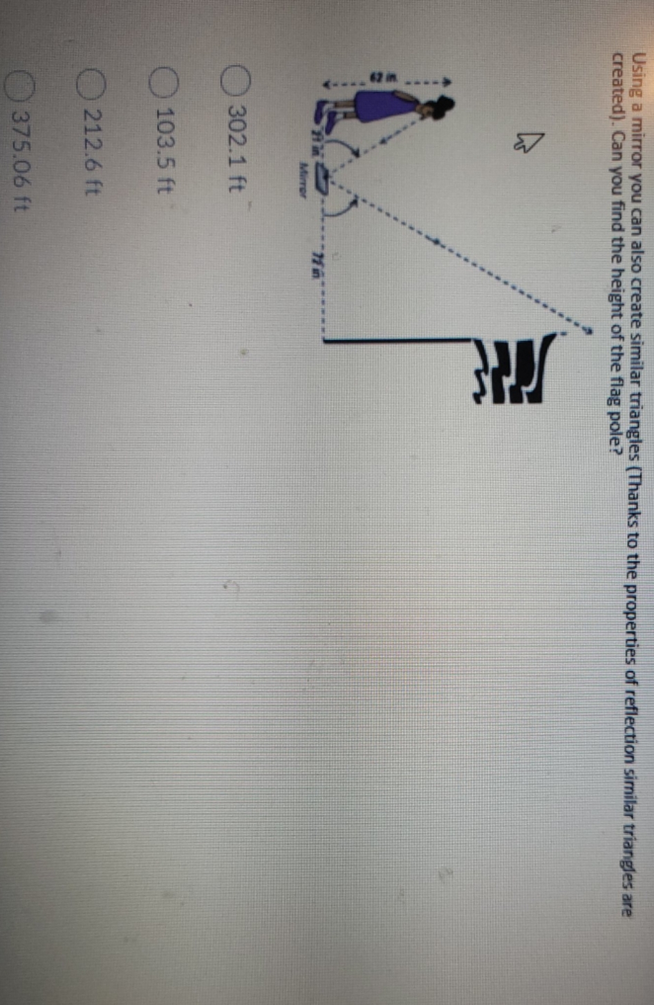 due in 15 mins.. Using a mirror you can also