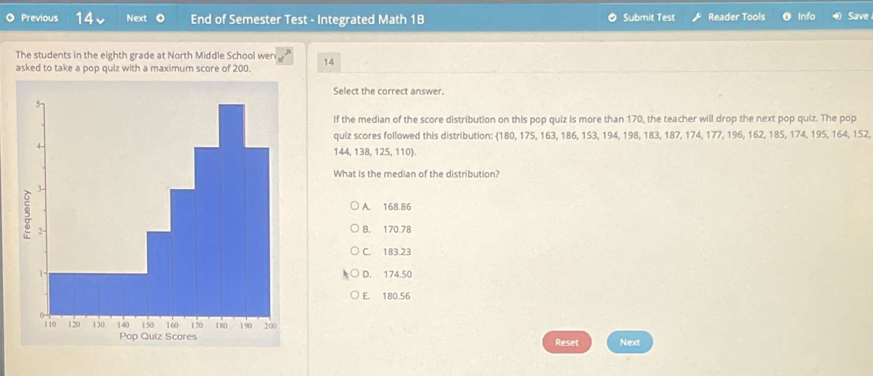 Previous 14 v Next End of Semester Test -