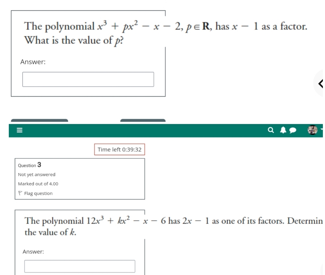 please finsh in 20 minutes The polynomial x3 +
