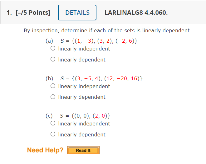 1. [45 Points] DETAILS LARLINALGB 4.4.060. By