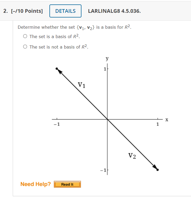 1. [45 Points] DETAILS LARLINALGB 4.4.060. By
