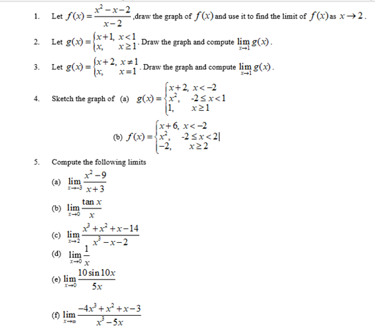 Requesting full working and explanation: 1. Let f