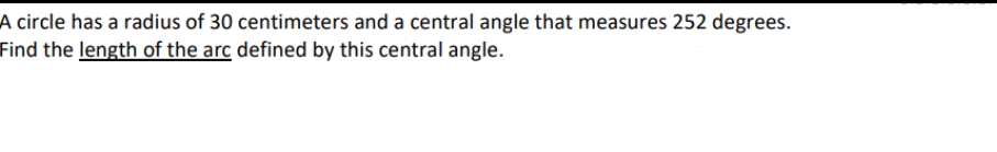I need help solving this A circle has a radius of