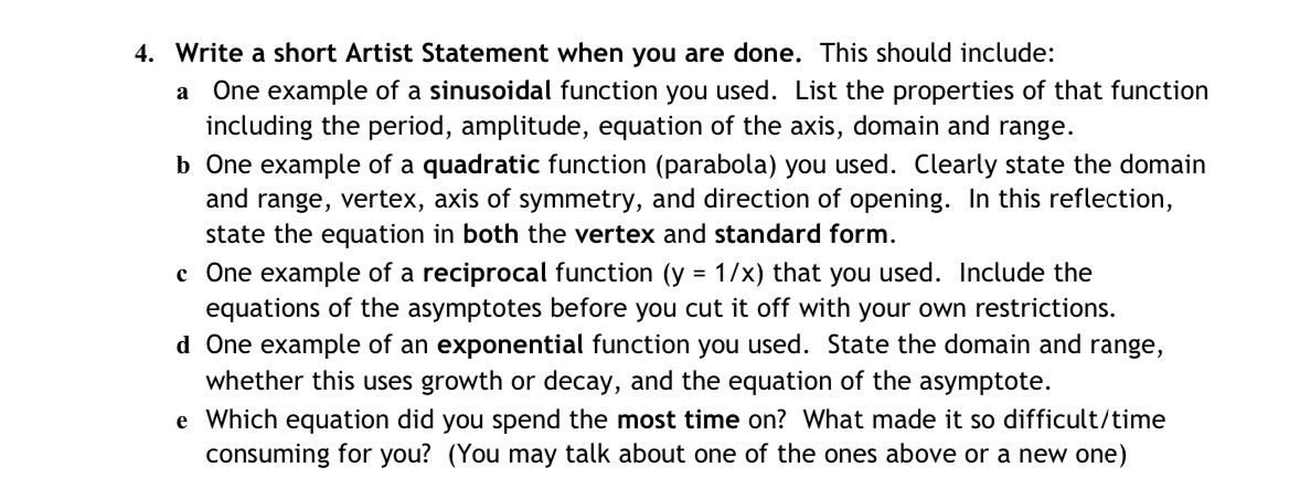 CPT assignment, must be using DESMOS. using